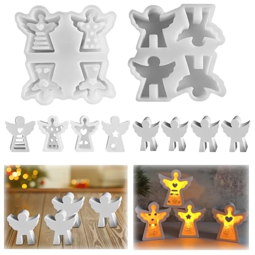 Gießformen Silikon Engel, Ostern Silikonformen Gießformen, Gießform Engel Kerzenformen zum Gießen, Silikonform Engel Gipsform, Silikon Gipsformen für Kerzen,Seife, Gips, Handwerk (A+B) von FONDUO