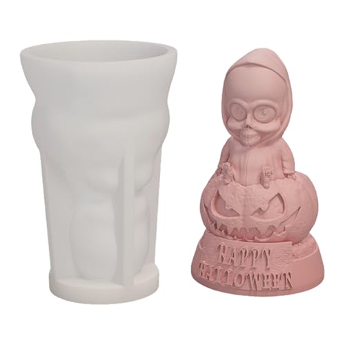 Halloween Deko Kürbis Geist Kerzenformen zum Gießen Zombies Silikon Gießform Kerzen Formen Silikonformen Gießformen Halloween Pumpkin Giessformen Für Thanksgiving Herbst Deko (A) von FONDUO