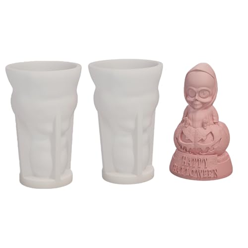 Halloween Deko Kürbis Geist Kerzenformen zum Gießen Zombies Silikon Gießform Kerzen Formen Silikonformen Gießformen Halloween Pumpkin Giessformen Für Thanksgiving Herbst Deko (Ax2) von FONDUO