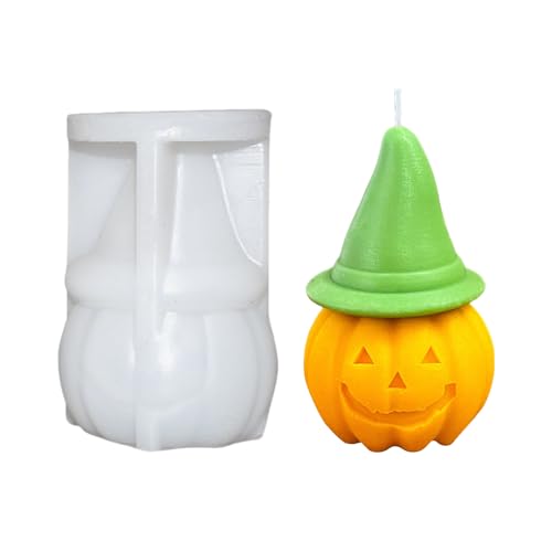 Halloween Kürbis Kerzenform Silikon Halloween Gießform Silikon Formen Gießformen Pumpkin Kerzenformen Zum Gießen DIY Halloween Kerzen Gießen Formen Für Seife Deko Kerzen Deko (A) von FONDUO