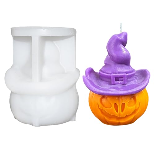 Halloween Kürbis Kerzenform Silikon Halloween Gießform Silikon Formen Gießformen Pumpkin Kerzenformen Zum Gießen DIY Halloween Kerzen Gießen Formen Für Seife Deko Kerzen Deko (B) von FONDUO