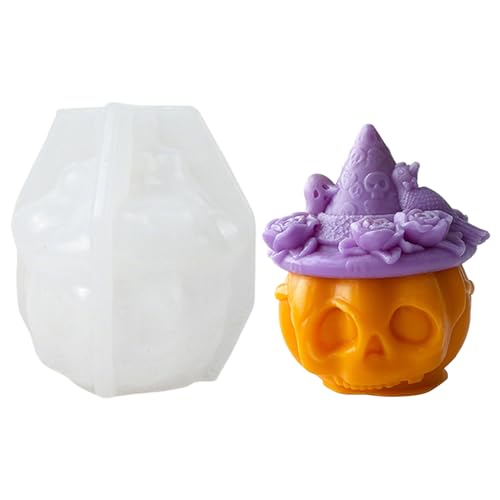 Halloween Totenkopf Kürbis Silikonform Kerzen Formen Silikon Gießformen Pumpkin Giessform Kerzenformen Zum Gießen Halloween Deko Silikon Gießform Silikonformen Epoxidharz DIY Wohndeko (A) von FONDUO