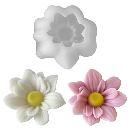 Kerzen Formen Silikon Blumen Epoxidharz Silikonformen Gießformen Frühling Sommer Kerzenformen Zum Gießen Silikon Gießform 3D Giessform Frühling Kerzen Silikonform Für Wohnzimmer Wohndeko (A) von FONDUO