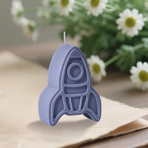 Kerzenformen Silikon, Rakete Silikonformen Kerzen Formen DIY Kerzenform zum Gießen Gießen Formen Silikon Planet Kerzengießform Candle Mold Für Heimdekorationen Basteln Frühling Tischdeko (A) von FONDUO
