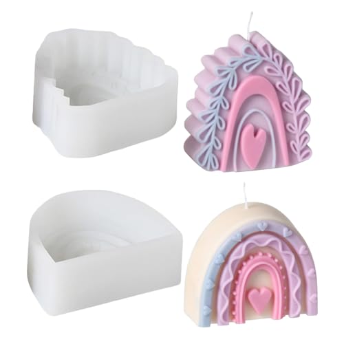Kerzenformen Silikon Kerzen Formen 3D Silikonformen Frühling Sommer Kerzenform Silikon Handgemachte Kerzenformen Zum Gießen Kerzengießformen Silikonform DIY Giessform Kerzen Deko (A+B) von FONDUO
