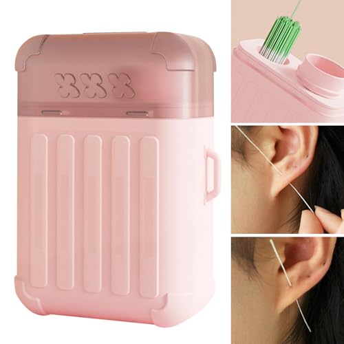 Ohrloch Reiniger, 240 Stück Ear Piercing Reinigung, Ohrloch Reinigungslinie Geruchsentfernung Reinigung mit Duft und Kunststoff Aufbewahrungsröhren (A,Rosenduft) von FONDUO