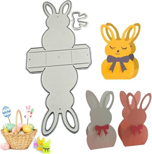 Stanzmaschine Stanzschablone, Stanzschablonen Ostern Hase Scrapbooking Prägeschablonen, Stanzformen Schablonen Für Scrapbooking, Karten, Handwerk Prägen DIY Herstellung Ostern Geschenk Cutting Dies von FONDUO