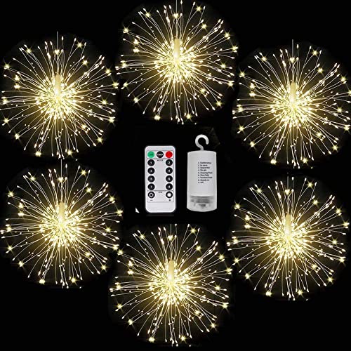 FOOING Feuerwerk Lichterkette 120LED,Feuerwerk Lichterketten Licht Weihnachtslicht mit Fernbedienung 6 Stück Batteriebetrieben Außen Innen,Weihnachten weihnachtsbeleuchtung deko FOOING Feuerwerk Lichterkette 120LED,Feuerwerk Lichterketten Licht Weihnachtslicht mit Fernbedienung 6 Stück Batteriebetrieben Außen Innen,Weihnachten weihnachtsbeleuchtung deko von FOOING