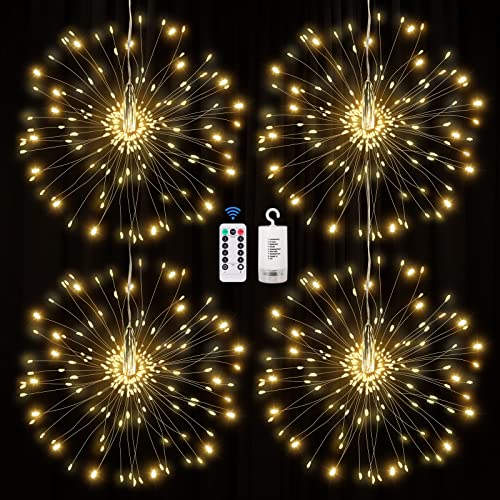FOOING Feuerwerk Lichterkette 200LED,Feuerwerk Lichterketten Licht Weihnachtslicht mit Fernbedienung 4 Stück Batteriebetrieben Außen Innen,Weihnachten weihnachtsbeleuchtung deko FOOING Feuerwerk Lichterkette 200LED,Feuerwerk Lichterketten Licht Weihnachtslicht mit Fernbedienung 4 Stück Batteriebetrieben Außen Innen,Weihnachten weihnachtsbeleuchtung deko von FOOING