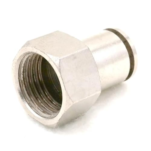 1/2" Female to Fit Tube O/D 12mm Pneumatic Nickel Brass Push In Connector Union Quick Release Air Fitting Plumbing 1/2" Female to Fit Tube O/D 12mm Pneumatic Nickel Brass Push In Connector Union Quick Release Air Fitting Plumbing von FOPURE