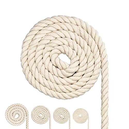 Baumwollkordel, Makramee-Garnseil, viele Größen Baumwollseil für DIY-Bastelarbeiten, Geschenke (10mm(4M)) von FORBELL