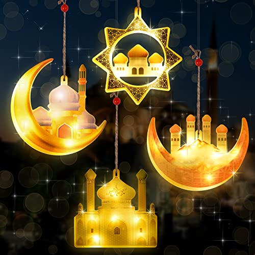 FORMIZON Ramadan Dekorative Fee Licht, LED Muslim Ramadan Lichter, Islam Mubarak Dekoration Halbmond Nachtlicht, Eid Dekorationen Für Ramadan Deko Outdoor Indoor Party, Ramadan Mubarak Geschenke von FORMIZON