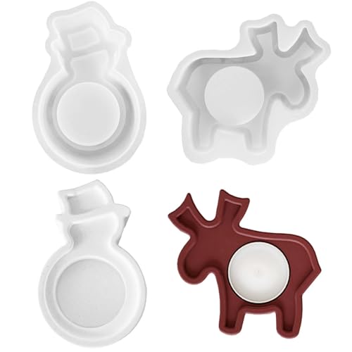 2 Silikonformen Gießformen Weihnachten, FORMVERSITY Silikonform Kerzenhalter Silikonform Elch Und Schneemann, silikonform Seife Gießform Kerzenhalter, silikonformen Kerzen für Stabkerzen Teelichter 2 Silikonformen Gießformen Weihnachten, FORMVERSITY Silikonform Kerzenhalter Silikonform Elch Und Schneemann, silikonform Seife Gießform Kerzenhalter, silikonformen Kerzen für Stabkerzen Teelichter von FORMVERSITY