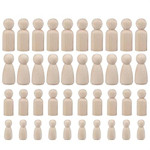 FOROREH 50er Holzfiguren zum Bemalen Figuren Kleine Puppen Dekoration, 35-65mm Unvollendete Holz Holzpuppen, DIY Holzkegel zum Bemalen für Hochzeit Geburtstag Basteln Deko FOROREH 50er Holzfiguren zum Bemalen Figuren Kleine Puppen Dekoration, 35-65mm Unvollendete Holz Holzpuppen, DIY Holzkegel zum Bemalen für Hochzeit Geburtstag Basteln Deko von FOROREH
