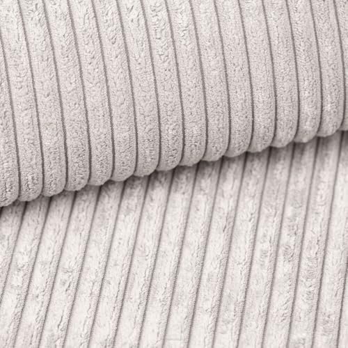 Fortispolster - Polsterstoffe meterware Poso Cord T726 - Bezugsstoff Möbelstoff strukturierter, stilvoller - Stoff für modische Projekte & Innenräume - Polsterstoff beige - Möbelbezugsstoff von FORTIS POLSTER