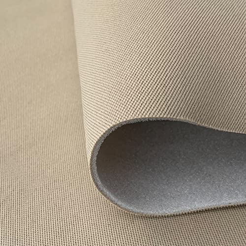 FORTISPOLSTER Himmelstoff Autostoff Polsterstoff Bezugsstoff kaschiert Farbe: Beige SAM569 von FORTISPOLSTER