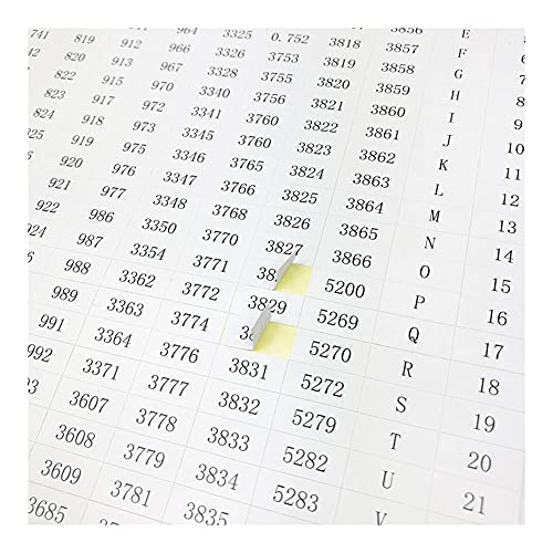 FORVIX 546 Gitter Diamant Malerei Werkzeuge Nummer Etikett Aufkleber für Diamantmalerei Aufbewahrungsbox Zubehör Werkzeuge A4 Größe (Größe: 1 Stück) von FORVIX