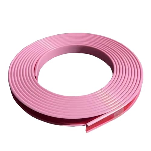 2m Kantenumleimer Selbstklebend Kantenschutz Umleimer Furnierklebeband Kein Aufbügeln, U-Form TPE Möbelkantenband, selbstsichernde Furnier-Randschiene, Rosa (Color : Pink, Size : 12mm) von FORVOLWCO