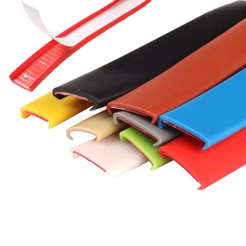 5m Kantenumleimer Selbstklebend Kantenschutz Umleimer Furnierklebeband Kein Aufbügeln, U-Form TPE Möbelkantenband(Red,18mm) von FORVOLWCO