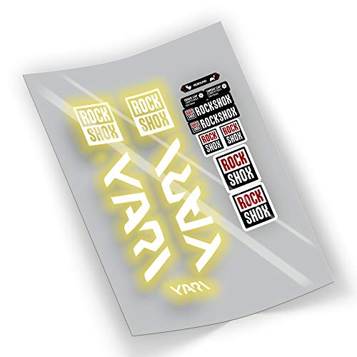 FA223 Aufkleber Gabel Rock Shox Yari 2021 Selbstcollant Aufkleber Sticker (Weiß, reflektierend) von FORZADESIVI