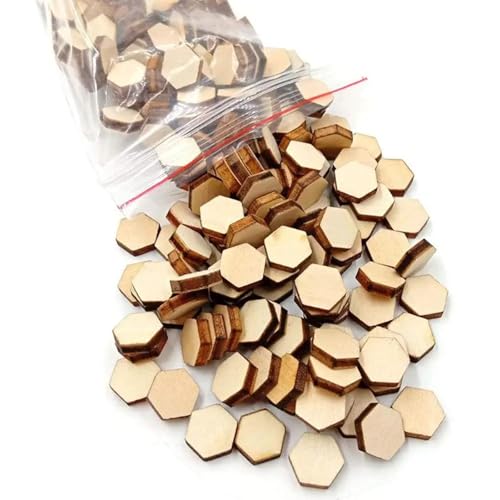 Holzscheiben, Ornamente, 1 cm, kleine Holzverzierungen, Scrapbooking-Formen für Bastelarbeiten, Dekor-Knöpfe, 100 Stück Holzscheiben, Ornamente, 1 cm, kleine Holzverzierungen, Scrapbooking-Formen für Bastelarbeiten, Dekor-Knöpfe, 100 Stück von FOSANGNANTU