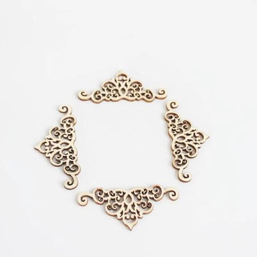 Holzscheiben, Ornamente, 10 Stück, Holzschnitzerei, Dekoration, Holzscheiben, Engelsflügel, Scrapbook, handgefertigt, Graffiti-Knopf-Zubehör, 5 x 2,1 cm Holzscheiben, Ornamente, 10 Stück, Holzschnitzerei, Dekoration, Holzscheiben, Engelsflügel, Scrapbook, handgefertigt, Graffiti-Knopf-Zubehör, 5 x 2,1 cm von FOSANGNANTU