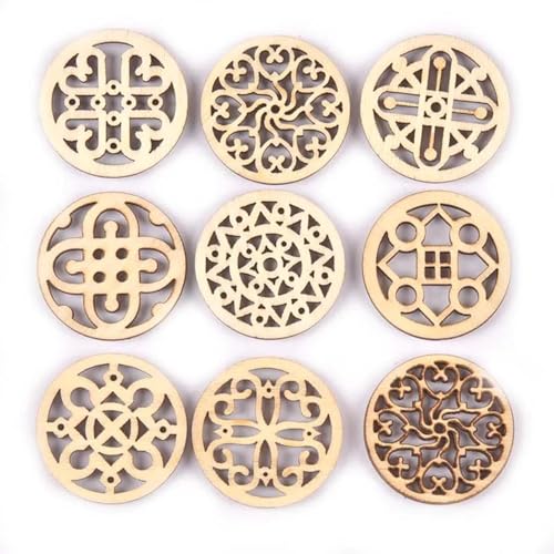 Holzscheiben, Ornamente, 2,9 x 2,9 cm, Retro-Blumenmuster, Holzscheiben, Dekorationen für Holzarbeiten, Scrapbooking, Heimdekoration, Stil 1, 20 Stück Holzscheiben, Ornamente, 2,9 x 2,9 cm, Retro-Blumenmuster, Holzscheiben, Dekorationen für Holzarbeiten, Scrapbooking, Heimdekoration, Stil 1, 20 Stück von FOSANGNANTU