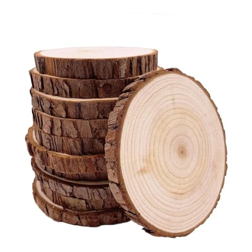 Holzscheiben, Ornamente, 2 Stück, 18–20 cm, natürliche, runde Holzscheiben, unlackierte Holzkreise, Basteln, Hochzeiten, Tafelaufsätze, Dekoration, Ornament Holzscheiben, Ornamente, 2 Stück, 18–20 cm, natürliche, runde Holzscheiben, unlackierte Holzkreise, Basteln, Hochzeiten, Tafelaufsätze, Dekoration, Ornament von FOSANGNANTU