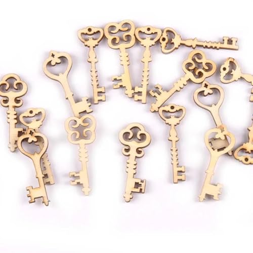 Holzscheiben, Ornamente, 3,6 x 1,6 cm, natürliches Holzschlüsselmuster, Basteln für Heimdekoration, Verzierung, handgefertigt, Scrapbooking, Heimdekoration, 50 Stück Holzscheiben, Ornamente, 3,6 x 1,6 cm, natürliches Holzschlüsselmuster, Basteln für Heimdekoration, Verzierung, handgefertigt, Scrapbooking, Heimdekoration, 50 Stück von FOSANGNANTU