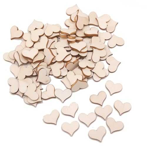 Holzscheiben, Ornamente, 50 Stück, 1,7 x 1,4 x 0,3 cm, blanko, Herz-Holzscheiben, Holzherz, Liebe, blanko, unlackiert, natürliches Bastelzubehör, Hochzeitsschmuck Holzscheiben, Ornamente, 50 Stück, 1,7 x 1,4 x 0,3 cm, blanko, Herz-Holzscheiben, Holzherz, Liebe, blanko, unlackiert, natürliches Bastelzubehör, Hochzeitsschmuck von FOSANGNANTU