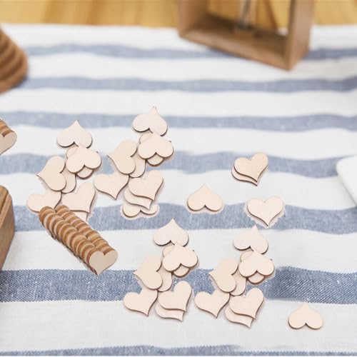 Holzscheiben, Ornamente, 50 Stück, 1,7 x 1,4 x 0,3 cm, blanko, Herzen, Holzscheiben, Holzherz, Liebe, blanko, unlackiert, natürliches Handwerk, Hochzeitsschmuck Holzscheiben, Ornamente, 50 Stück, 1,7 x 1,4 x 0,3 cm, blanko, Herzen, Holzscheiben, Holzherz, Liebe, blanko, unlackiert, natürliches Handwerk, Hochzeitsschmuck von FOSANGNANTU