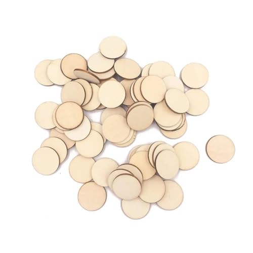 Holzscheiben, Ornamente, 50 Stück, 3 x 3 x 0,2 cm, unlackierte Holzscheiben, runde Holzscheiben, Kreise, Bastelarbeiten, Ausschnitte, Ornamente Holzscheiben, Ornamente, 50 Stück, 3 x 3 x 0,2 cm, unlackierte Holzscheiben, runde Holzscheiben, Kreise, Bastelarbeiten, Ausschnitte, Ornamente von FOSANGNANTU