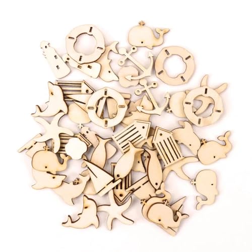 Holzscheiben, Ornamente, Tierform, handgefertigt, zum Aufhängen, Malerei, Scrapbooking, Heimdekoration, Bastelstil 1, 20 Stück Holzscheiben, Ornamente, Tierform, handgefertigt, zum Aufhängen, Malerei, Scrapbooking, Heimdekoration, Bastelstil 1, 20 Stück von FOSANGNANTU