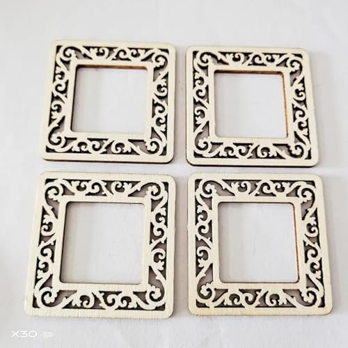 Holzscheiben, Ornamente, unlackiertes Holz, Fotorahmen, Rohlinge, Holz, Scrapbooking, Basteln, Untersetzer, Malerei, Ornamente, 5 x 5 cm, 10 Stück Holzscheiben, Ornamente, unlackiertes Holz, Fotorahmen, Rohlinge, Holz, Scrapbooking, Basteln, Untersetzer, Malerei, Ornamente, 5 x 5 cm, 10 Stück von FOSANGNANTU