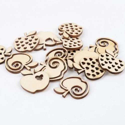 Holzscheiben zum Basteln, Tierform, handgefertigt, zum Aufhängen, Ornament, Malerei, Scrapbooking, Heimdekoration, Bastelstil 3, 20 Stück von FOSANGNANTU