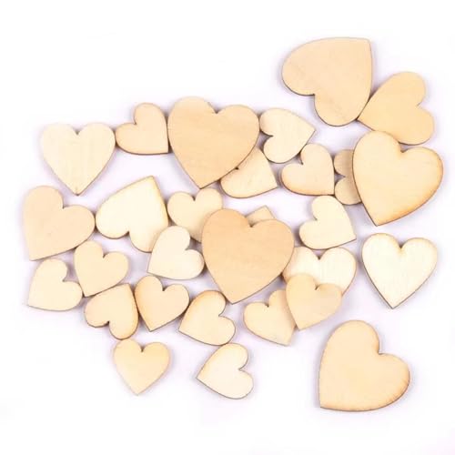 Holzscheiben zum Basteln, unlackierte Holzscheiben, Dekoration, Herz, Basteln, Scrapbooking, Zubehör, Zuhause, Holzverzierungen, 2 x 2 cm, 50 Stück Holzscheiben zum Basteln, unlackierte Holzscheiben, Dekoration, Herz, Basteln, Scrapbooking, Zubehör, Zuhause, Holzverzierungen, 2 x 2 cm, 50 Stück von FOSANGNANTU