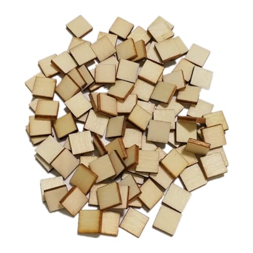 Holzscheiben zum Basteln, unlackierte Holzstücke, blanko, runde Ecken, Holzausschnitte für Zubehör, Handwerk, Dekoration, 100 Stück Holzscheiben zum Basteln, unlackierte Holzstücke, blanko, runde Ecken, Holzausschnitte für Zubehör, Handwerk, Dekoration, 100 Stück von FOSANGNANTU