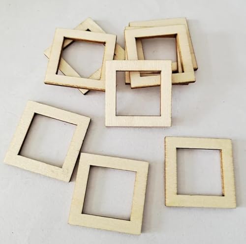 Holzscheiben zum Basteln, unlackierte Quadrate, blanko, Holzstücke, quadratische Holzausschnitte, Holzscheiben für Kunsthandwerksprojekte, 1 x 1 cm, 100 Stück Holzscheiben zum Basteln, unlackierte Quadrate, blanko, Holzstücke, quadratische Holzausschnitte, Holzscheiben für Kunsthandwerksprojekte, 1 x 1 cm, 100 Stück von FOSANGNANTU