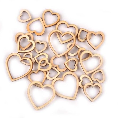 Holzstücke, 50 Stück, ausgehöhlte Herzen, Holzdekoration, Scrapbook für Handwerk, Wohnaccessoires, Holzornamente, 2 cm Holzstücke, 50 Stück, ausgehöhlte Herzen, Holzdekoration, Scrapbook für Handwerk, Wohnaccessoires, Holzornamente, 2 cm von FOSANGNANTU
