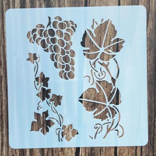 Schablonen zum Basteln, 13 x 13 cm, Pflanzenranken-Schablone zum Malen auf Holz, Wand, Tür, Leinwand, Heimdekoration, Stil 3 Schablonen zum Basteln, 13 x 13 cm, Pflanzenranken-Schablone zum Malen auf Holz, Wand, Tür, Leinwand, Heimdekoration, Stil 3 von FOSANGNANTU