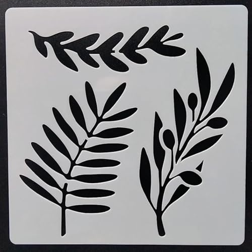 Schablonen zum Basteln, 13 x 13 cm, Pflanzenschablone zum Malen auf Holz, Wand, Tür, Leinwand, Heimdekoration, Stil 3 Schablonen zum Basteln, 13 x 13 cm, Pflanzenschablone zum Malen auf Holz, Wand, Tür, Leinwand, Heimdekoration, Stil 3 von FOSANGNANTU