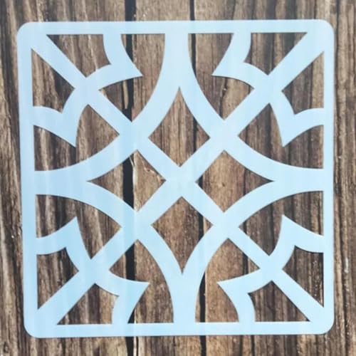Schablonen zum Basteln, 15 x 15 cm, geometrische Muster, Schablone zum Malen auf Holz, Wand, Tür, Leinwand, Heimdekoration, Stil 2 Schablonen zum Basteln, 15 x 15 cm, geometrische Muster, Schablone zum Malen auf Holz, Wand, Tür, Leinwand, Heimdekoration, Stil 2 von FOSANGNANTU