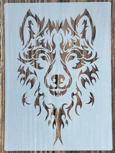 Schablonen zum Basteln, 21 x 29 cm, geometrische Wolfsflügel, Schablone zum Malen auf Holz, Wand, Tür, Leinwand, Heimdekoration, Stil 2 Schablonen zum Basteln, 21 x 29 cm, geometrische Wolfsflügel, Schablone zum Malen auf Holz, Wand, Tür, Leinwand, Heimdekoration, Stil 2 von FOSANGNANTU