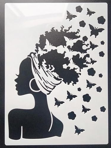 Schablonen zum Basteln, 21 x 29 cm, seitliche Schablone zum Malen auf Holz, Wand, Tür, Leinwand, Heimdekoration, Stil 5 Schablonen zum Basteln, 21 x 29 cm, seitliche Schablone zum Malen auf Holz, Wand, Tür, Leinwand, Heimdekoration, Stil 5 von FOSANGNANTU