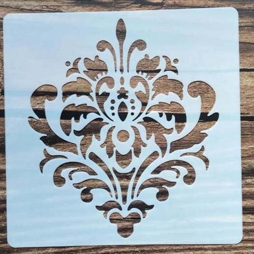 Schablonen zum Basteln, Blumen-Flügel, Schablone zum Malen auf Holz, Wand, Tür, Leinwand, Heimdekoration, Stil 5, 15 x 15 cm Schablonen zum Basteln, Blumen-Flügel, Schablone zum Malen auf Holz, Wand, Tür, Leinwand, Heimdekoration, Stil 5, 15 x 15 cm von FOSANGNANTU