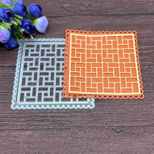Stanzformen, Kartenherstellung, 11,3 x 11,3 cm, quadratischer Hintergrund, Metall-Stanzschablonen für Scrapbooking, dekorative Prägung, Handarbeitsvorlage Stanzformen, Kartenherstellung, 11,3 x 11,3 cm, quadratischer Hintergrund, Metall-Stanzschablonen für Scrapbooking, dekorative Prägung, Handarbeitsvorlage von FOSANGNANTU