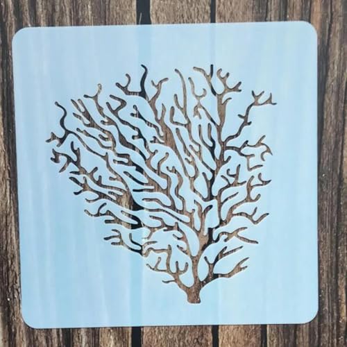 Wiederverwendbare Schablonen, 13 x 13 cm, Pflanzen-Ranken-Schablone zum Malen auf Holz, Möbel, Boden, Dekoration, Heimwerkerbedarf, Stil 4 Wiederverwendbare Schablonen, 13 x 13 cm, Pflanzen-Ranken-Schablone zum Malen auf Holz, Möbel, Boden, Dekoration, Heimwerkerbedarf, Stil 4 von FOSANGNANTU