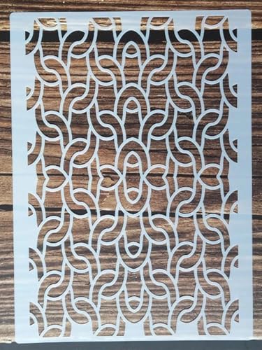 Wiederverwendbare Schablonen, 21 x 29 cm, Geometrie, Wolf, Hirsch, Kopf, Schablone zum Malen auf Holz, Möbel, Boden, Dekoration, Heimwerkerbedarf, Stil 6 von FOSANGNANTU