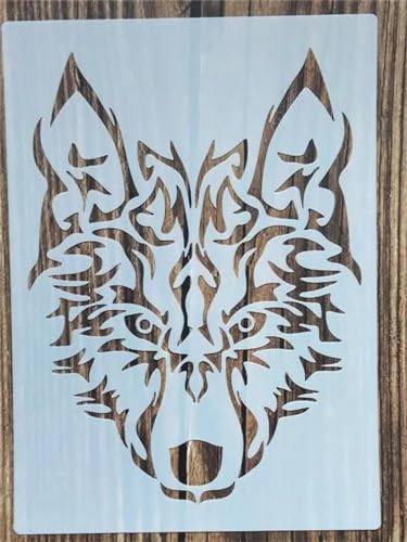 Wiederverwendbare Schablonen, 21 x 29 cm, Geometrie, Wolfsflügel, Schablone zum Malen auf Holz, Möbel, Boden, Dekoration, Heimwerkerbedarf, Stil 1 Wiederverwendbare Schablonen, 21 x 29 cm, Geometrie, Wolfsflügel, Schablone zum Malen auf Holz, Möbel, Boden, Dekoration, Heimwerkerbedarf, Stil 1 von FOSANGNANTU