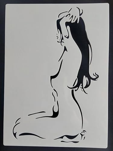 Wiederverwendbare Schablonen, 21 x 29 cm, Kuss-Schablone zum Malen auf Holz, Möbel, Boden, Dekoration, Heimwerkerbedarf, Stil 3 Wiederverwendbare Schablonen, 21 x 29 cm, Kuss-Schablone zum Malen auf Holz, Möbel, Boden, Dekoration, Heimwerkerbedarf, Stil 3 von FOSANGNANTU